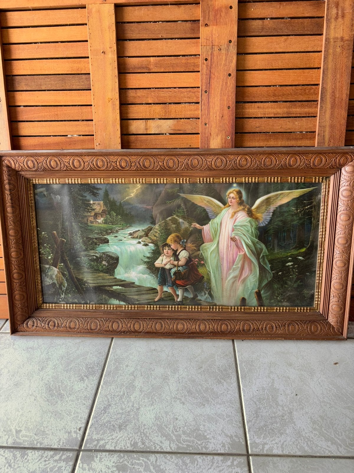 antieke prent- en lijstwerk Lindberg, Antiek en Kunst, Ophalen, Achter glas
