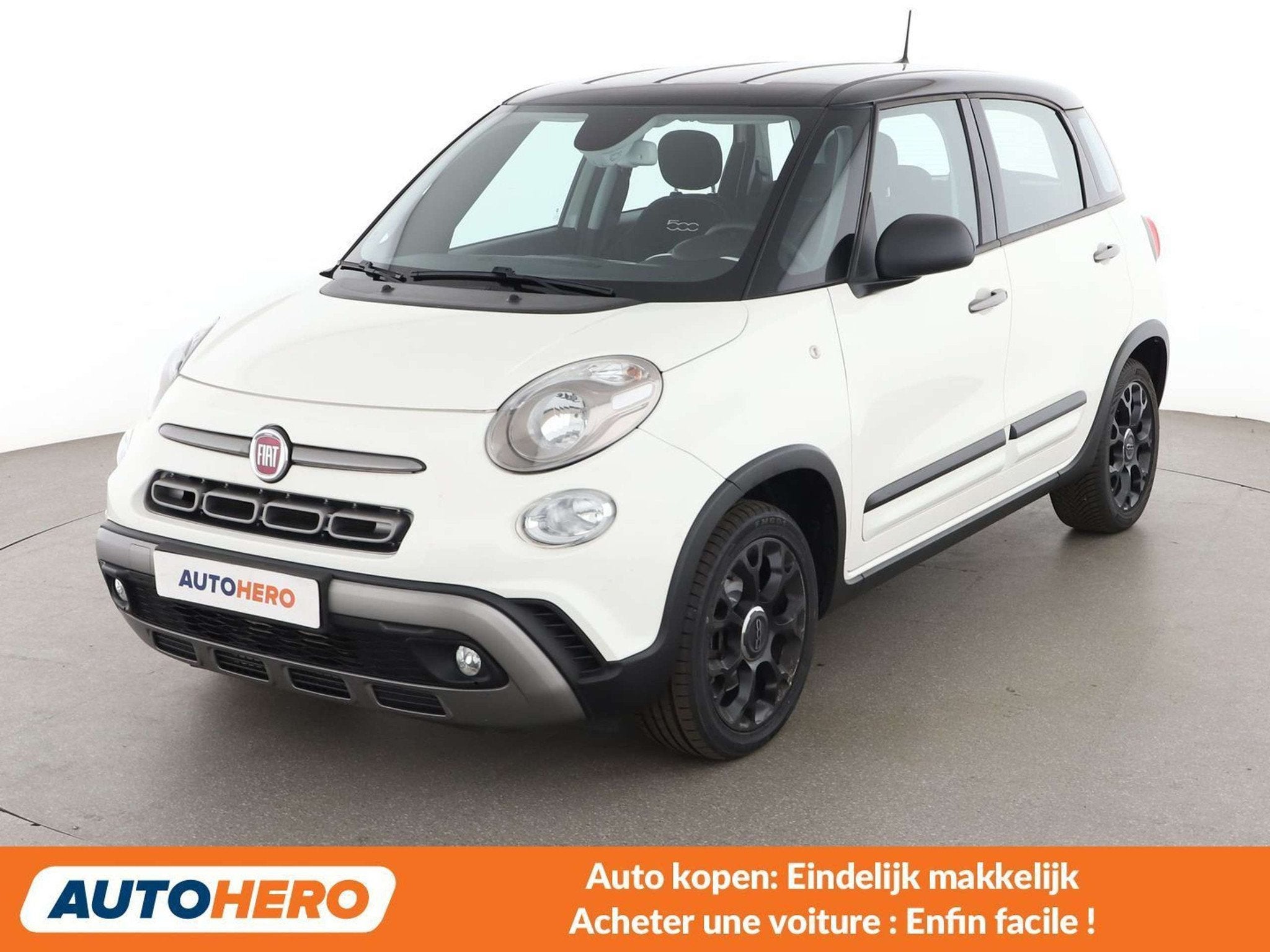 Fiat 500L 1.4 Turbo City Cross (bj 2018), Auto's, Voorwielaandrijving, Stof, Gebruikt, Zwart
