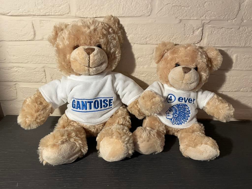 2 ours en peluche Cheese Gent blanc - 33 cm et 27 cm, Enlèvement ou Envoi, Comme neuf