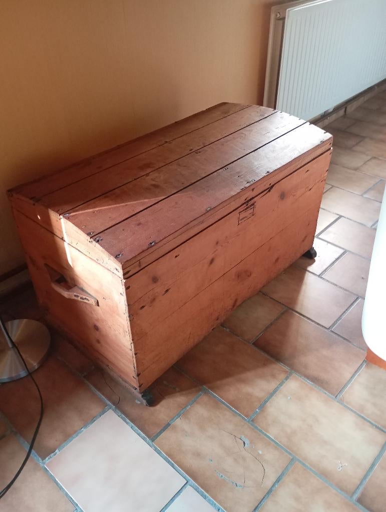 Oude dekenkoffer, Ophalen, Gebruikt