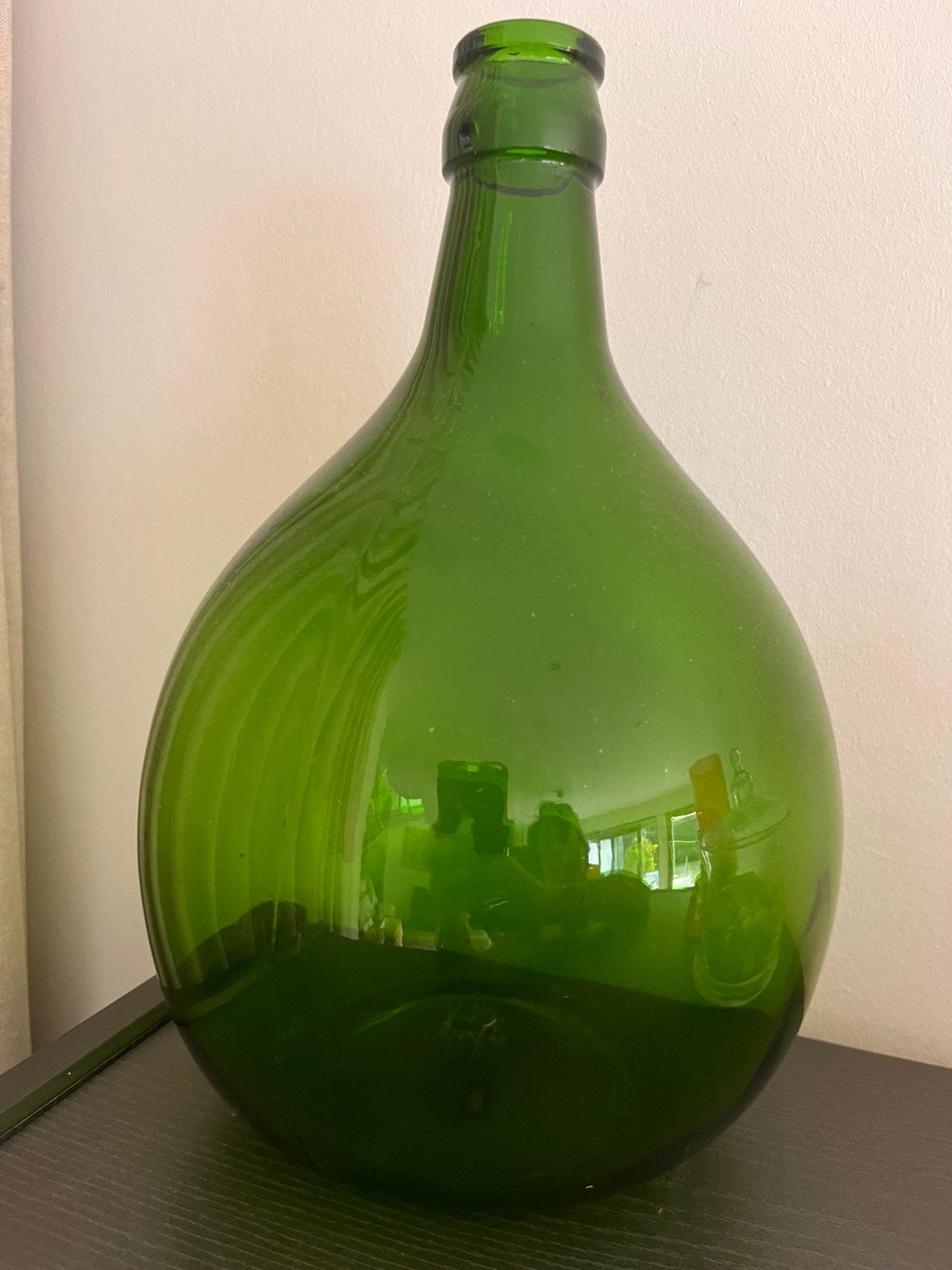 Vaas in groen glas, Ophalen, Zo goed als nieuw, Groen, Glas