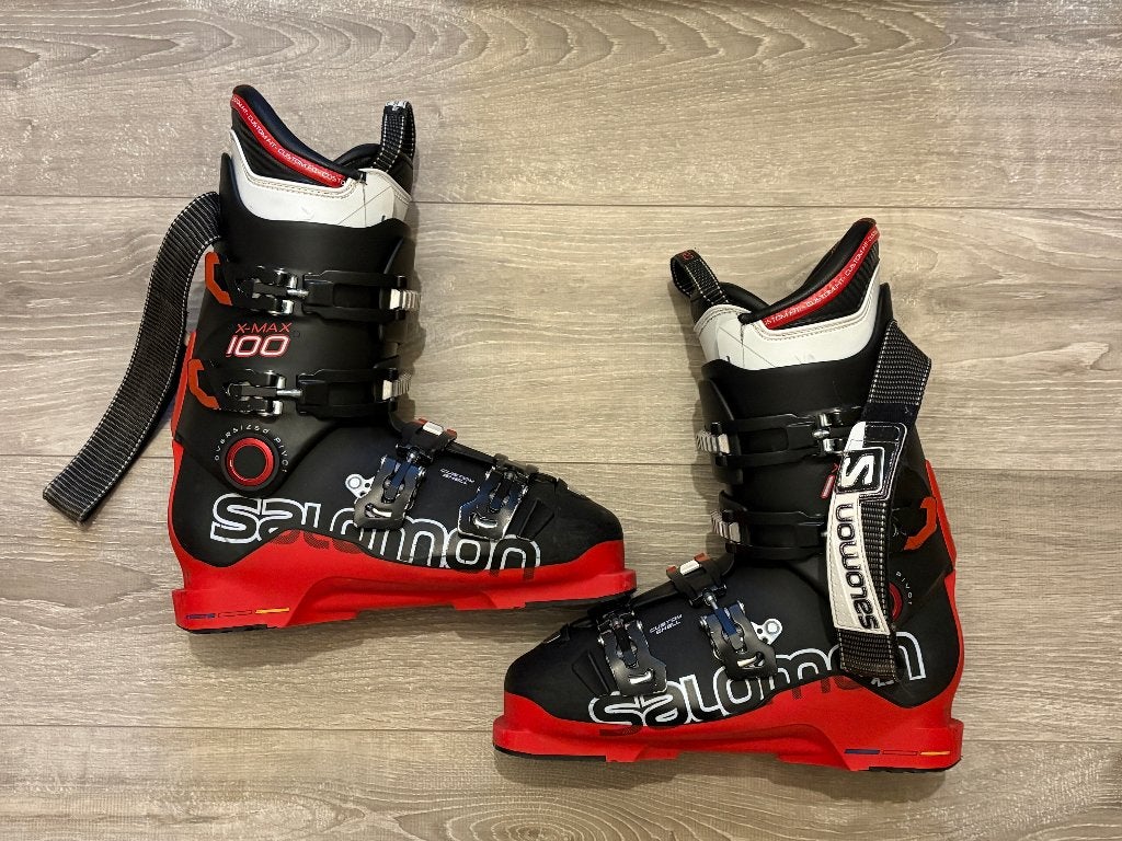 Skibotten Salomon X-MAX100, Sport en Fitness, Ophalen, Gebruikt, Salomon