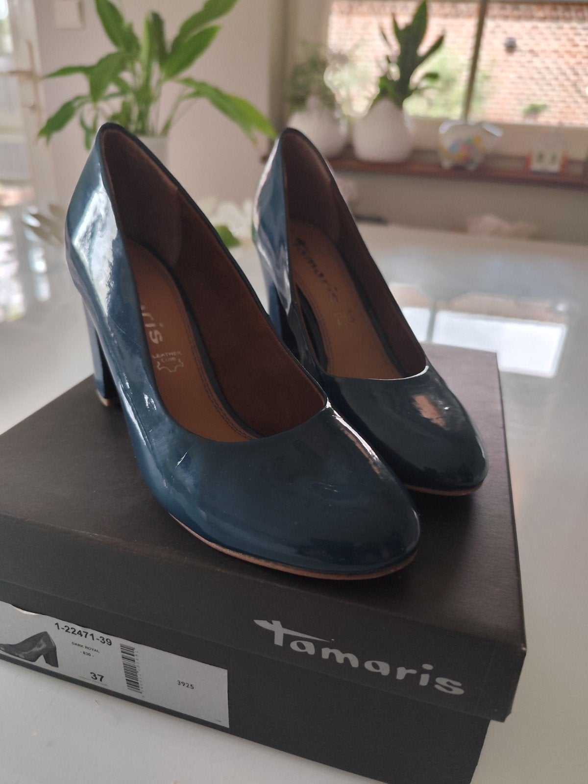mooie schoenen Tamaris, 37, lak, blauw, Ophalen of Verzenden, Blauw