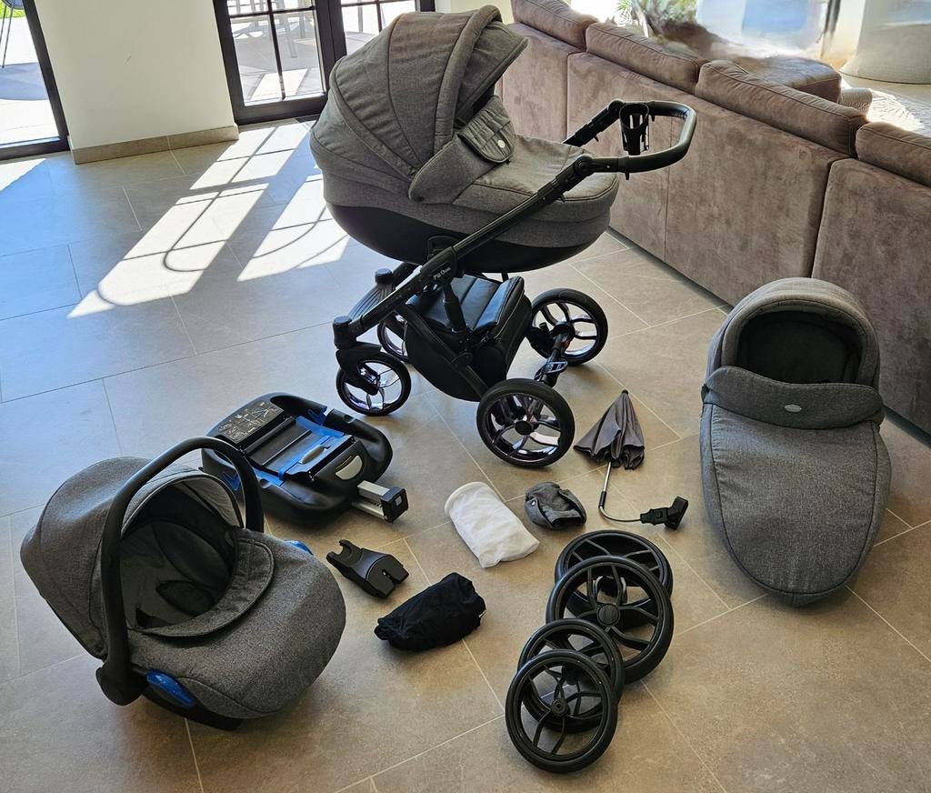 P'tit Chou trento eco sport grigio meegroei kinderwagen set, Enlèvement, Utilisé, Poussette, Pneus
