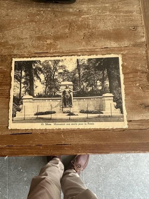 Mons carte postale monument aux morts pour la patrie, Verzamelen, Ophalen of Verzenden, Gelopen, Henegouwen