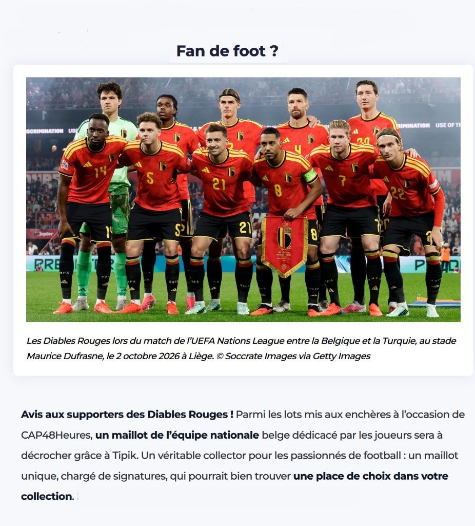Maillot dédicacé des Diables Rouges     Taille L, Collections, Enlèvement ou Envoi, Neuf, Maillot