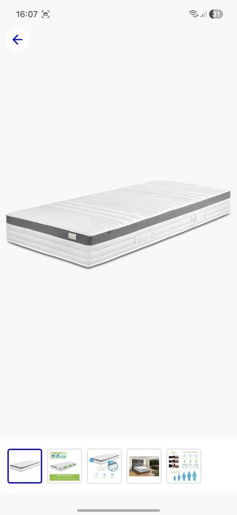 Orthopedische eenpersoons pocketveringmatras Bodyprotect 520, Enlèvement, Une personne, 200 cm, Matelas