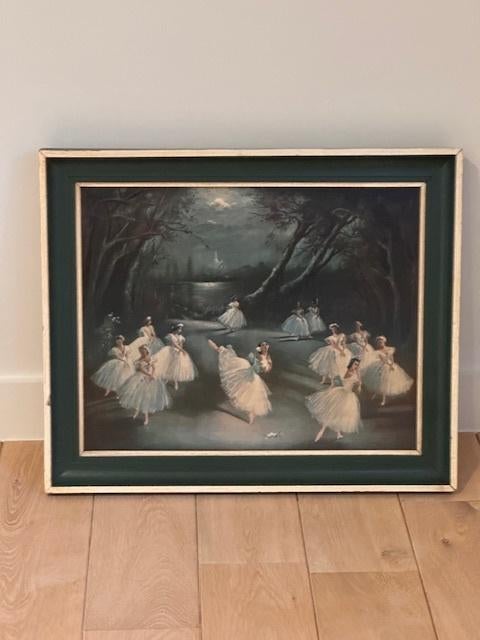 vintage prent van Carlotta Edwards - Swan Lake, Ophalen