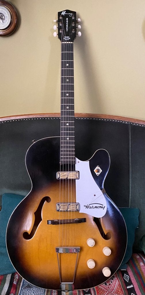 Harmony Rocket  H54 1960's guitar, Ophalen, Gebruikt, Hollow body, Overige merken