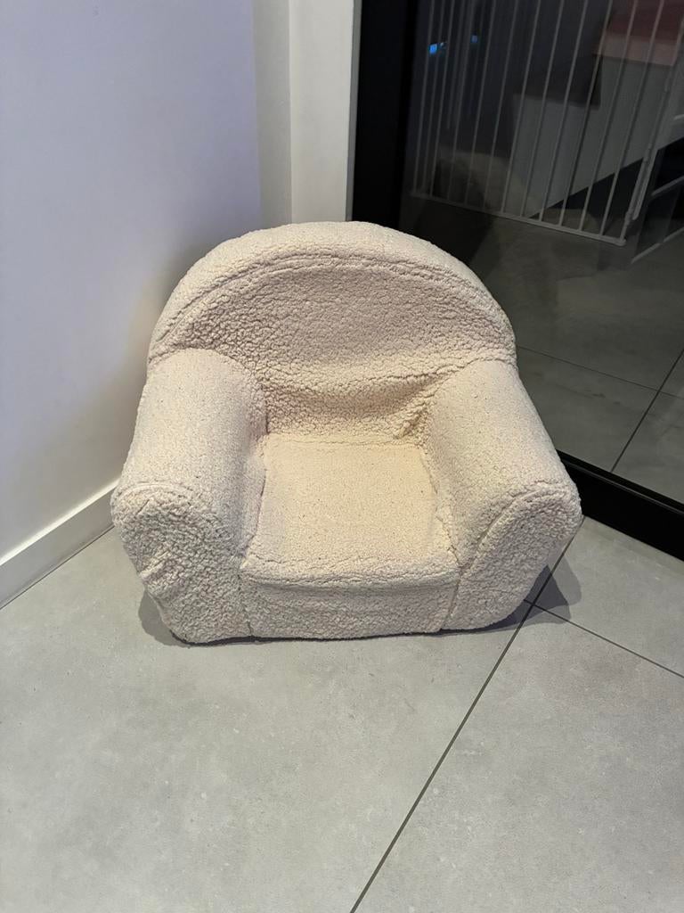 ️GRATIS ️Kinderstoel / kinderpoef teddy beige, Huis en Inrichting, Ophalen, Gebruikt, Beige