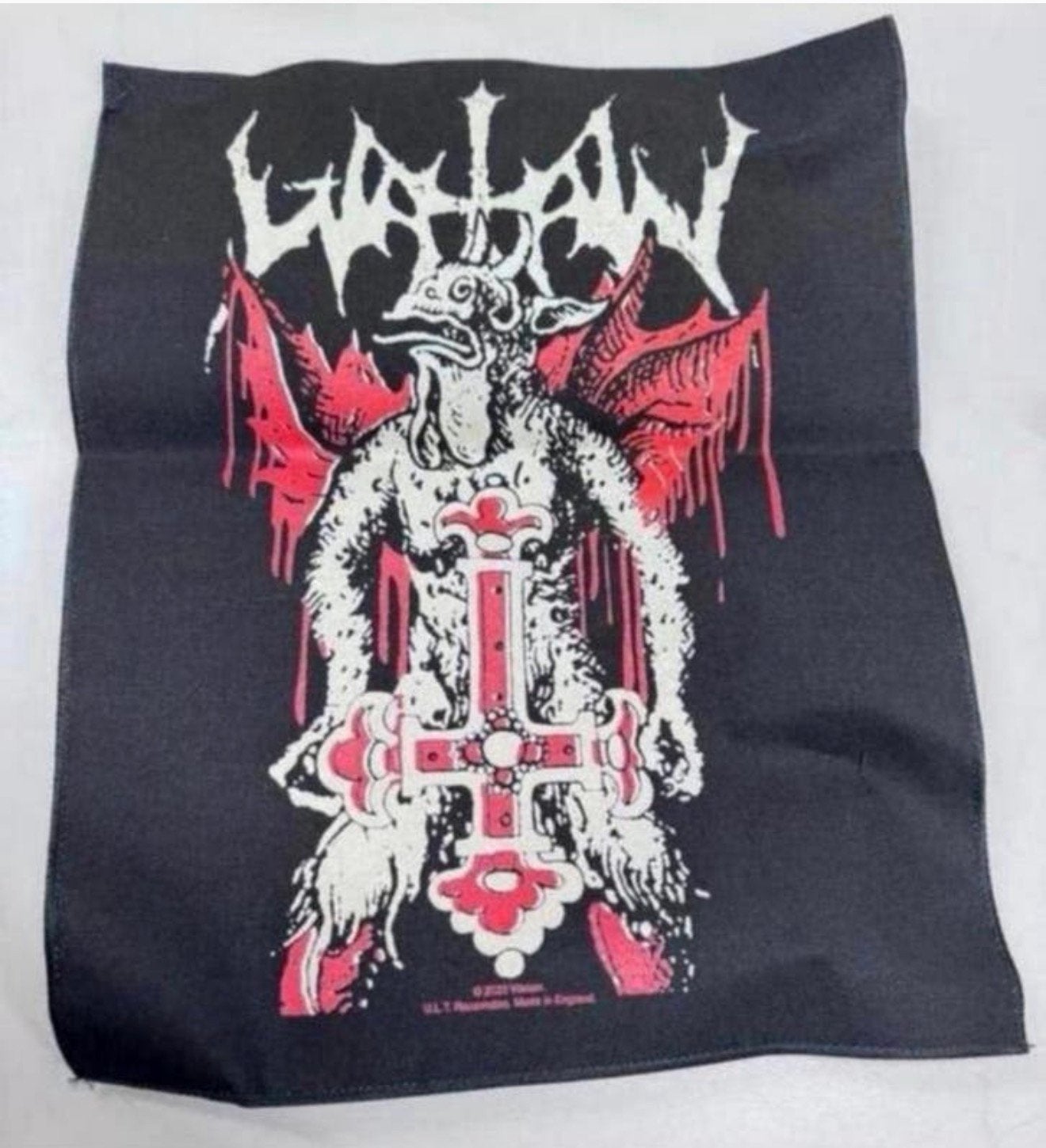 Band Merchandise Watain Inverted Cross Motief Rug Patch XL, Ophalen of Verzenden, Nieuw, Kleding