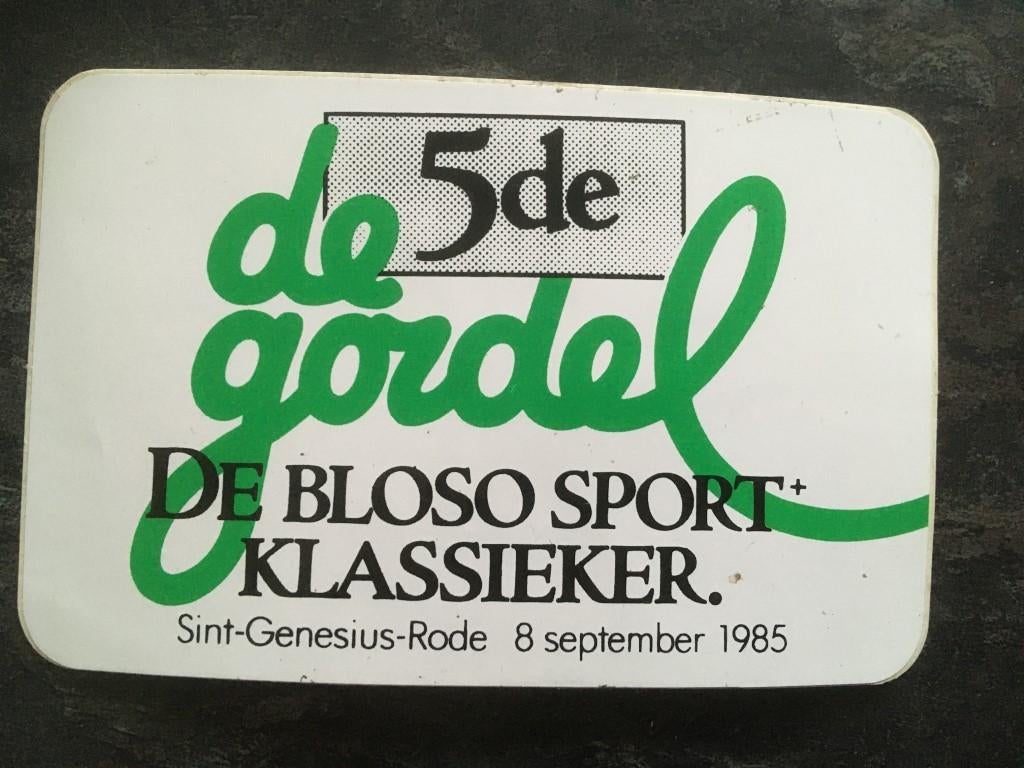 Sticker 5de De Gordel Bloso sport, Verzamelen, Ophalen of Verzenden, Sport