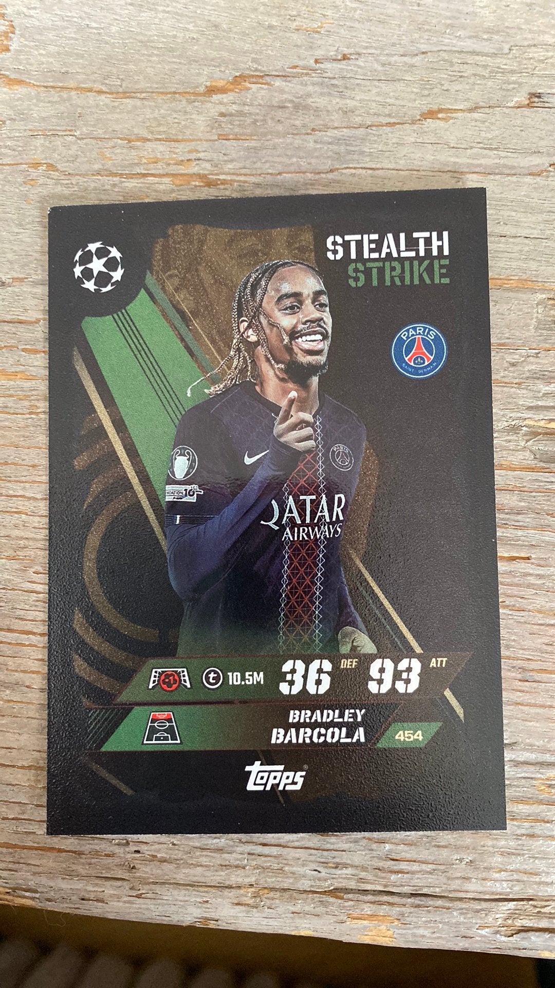 Stealth Strike bradley barcola Topps Match Attax n 454, Enlèvement ou Envoi, Comme neuf