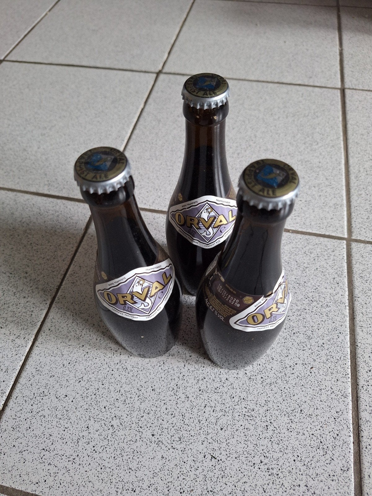 Orval 3 bouteilles 33 cl (15/12/2020), Collections, Marques de bière, Enlèvement, Bouteille(s)
