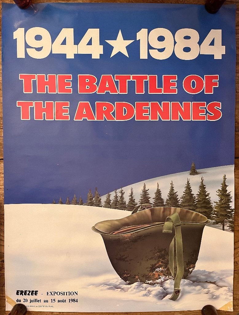 Affiche commémoration Bataille des Ardennes 1944 WW2 (50x66), Enlèvement, Armée de terre, Photo ou Poster