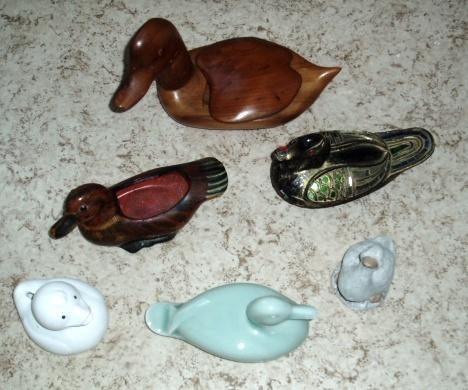 Collection de 6 statuettes de canards, Collections, Collections Animaux, Enlèvement, Utilisé, Oiseaux