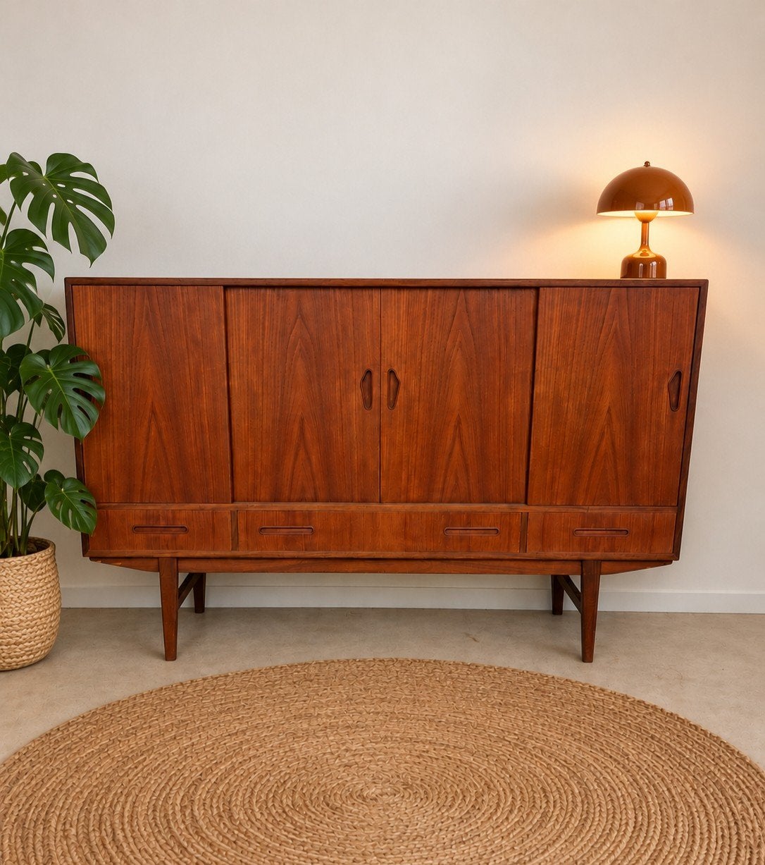 Midcentury Deense highboard, Ophalen