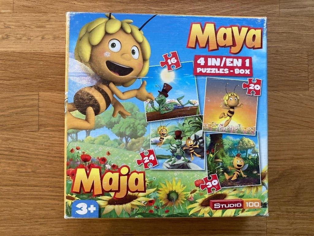Maya de bij - Studio 100 puzzels 4 in 1, Ophalen, 10 tot 50 stukjes, Gebruikt, 2 tot 4 jaar