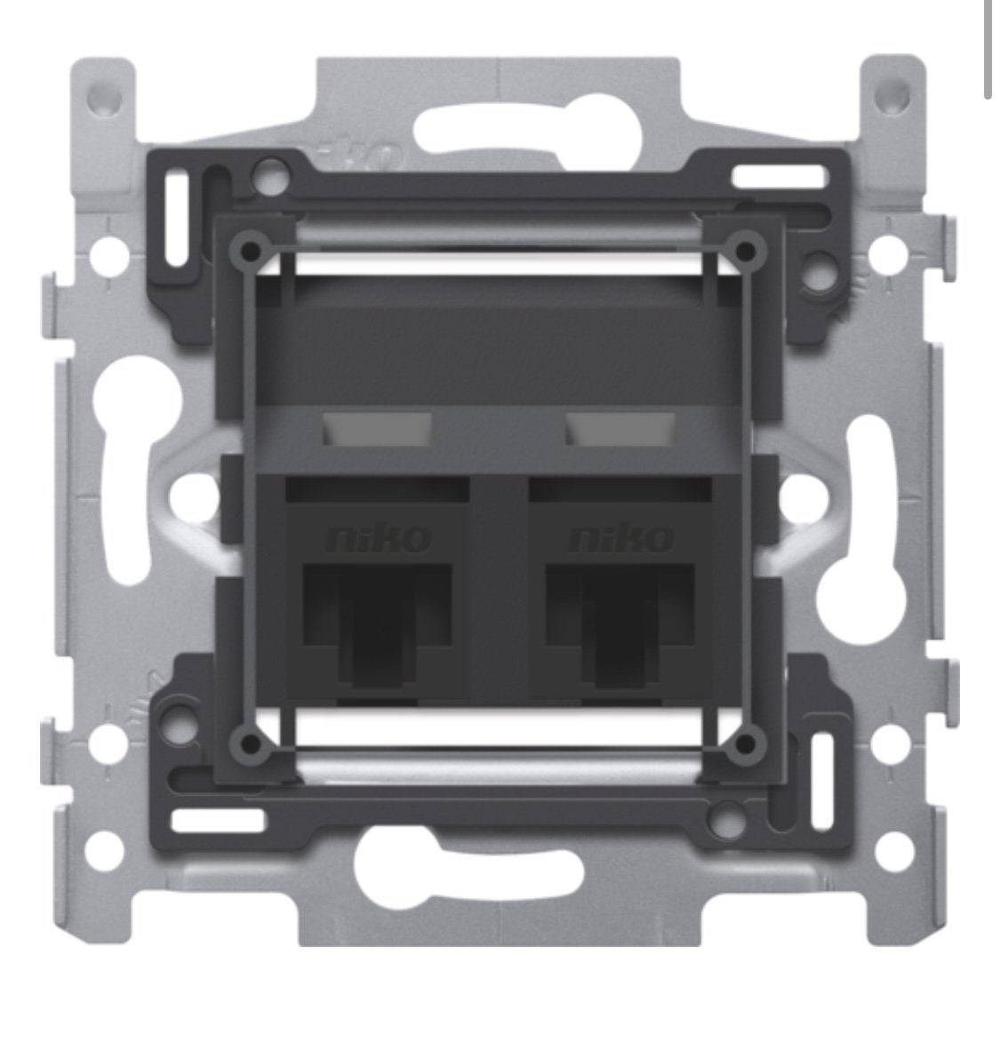 Nieuw! Niko 170-66372 sokkel:2x RJ45 UTP Cat. 6A, Ophalen of Verzenden, Nieuw