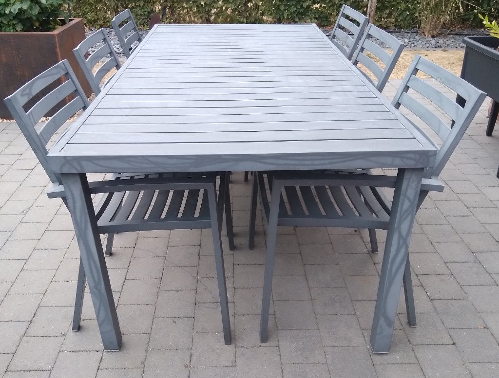 Table et 6 chaises de jardin, Table à dinner, Enlèvement, Utilisé, Autres matériaux