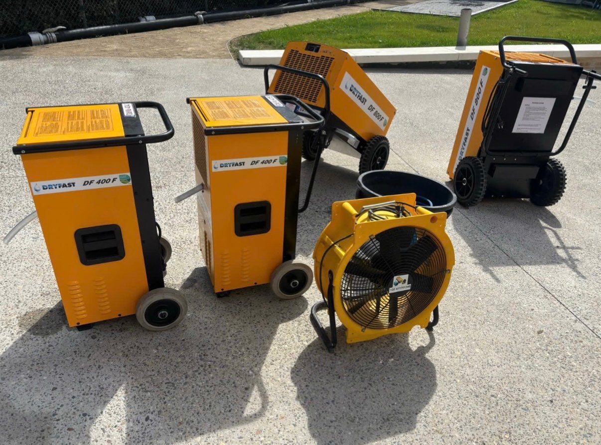 DRYFAST DF400 & FASTDRY FD700 Bouwdroger huren - Antwerpen, Ophalen of Verzenden, Zo goed als nieuw, Ventilator