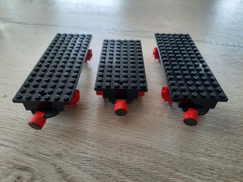 3 vintage lego treinwagons zie foto..., Ophalen, Gebruikt, Lego