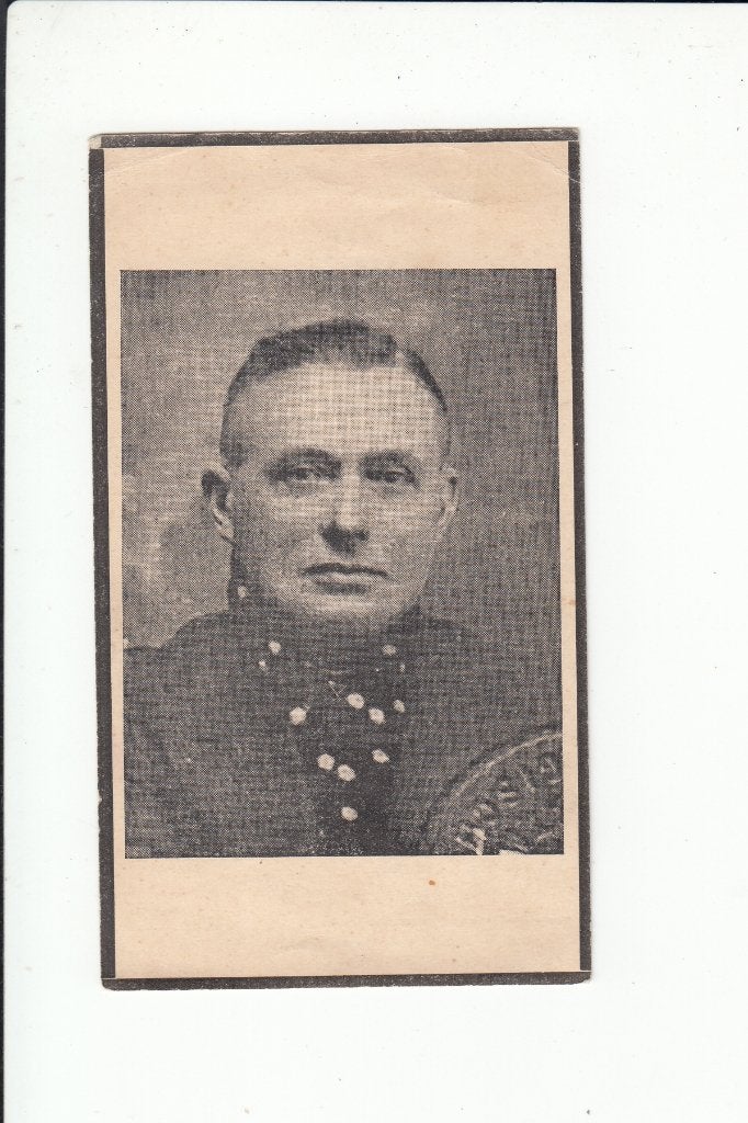 Slachtoffer WO II - Sint-Niklaas - kamp Mauthausen 1945, Collections, Images pieuses & Faire-part, Envoi, Image pieuse