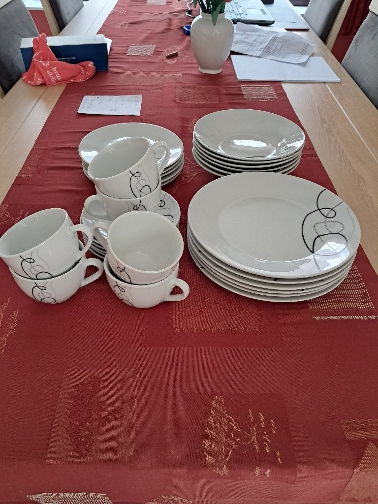 vaisselle 30 pièces (29 pièces), Maison & Meubles, Service complet, Comme neuf, Enlèvement, Porcelaine
