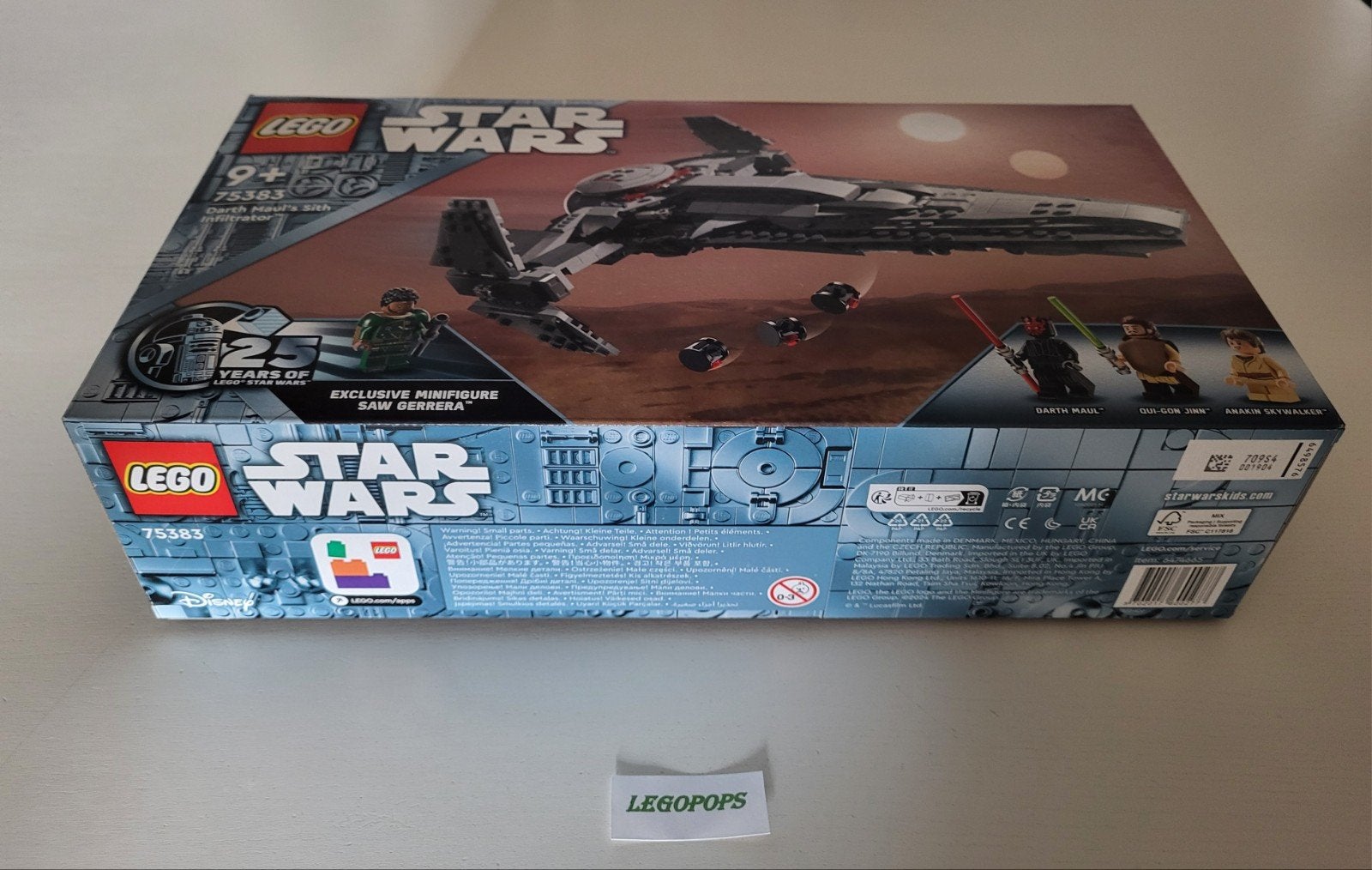 Lego - 75383 - Darth Maul's Sith Infiltrator - MISPRINT, Hobby en Vrije tijd, Modelbouw | Figuren en Diorama's, Ophalen of Verzenden