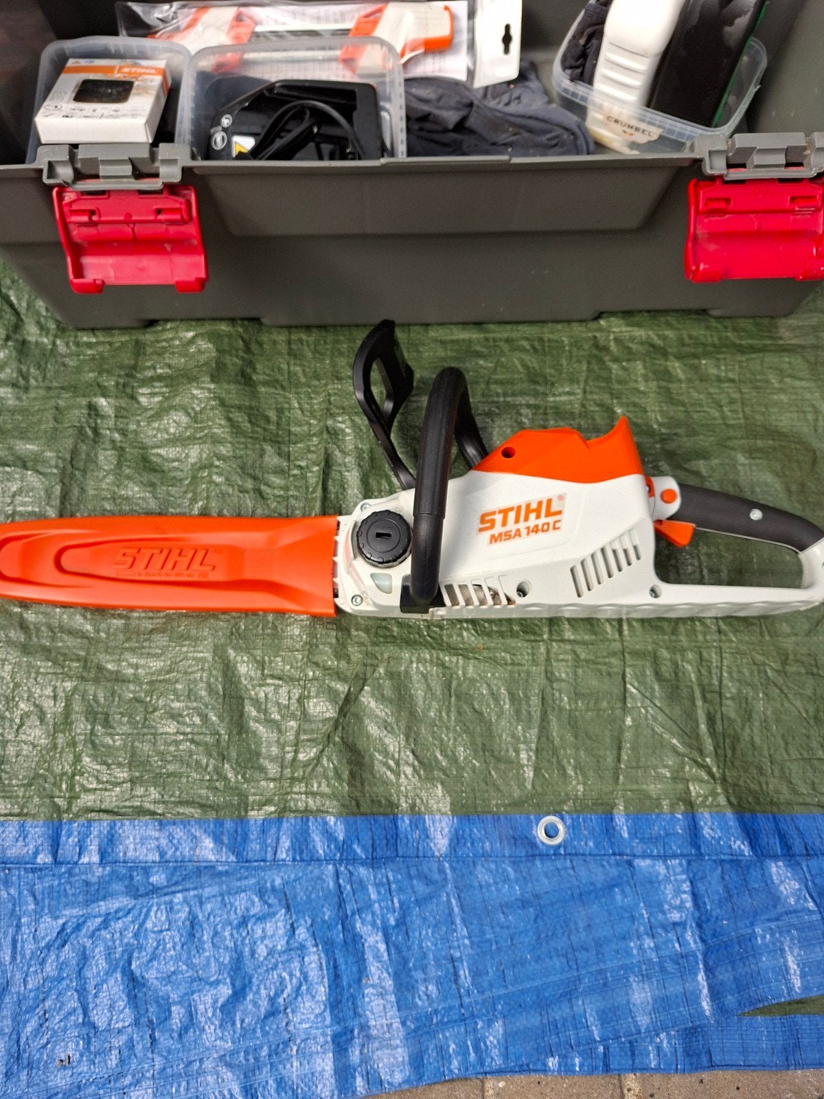 Accu kettingzaag Stihl MSA 140 C (lees opmerkingen), Ophalen, Accu