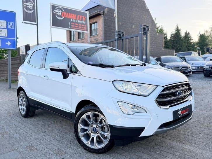 Ford Ecosport Titanium 2019 77000km Automaat Xenon Navi Full, Lichtsensor, Ecosport, Leder en Stof, Wit