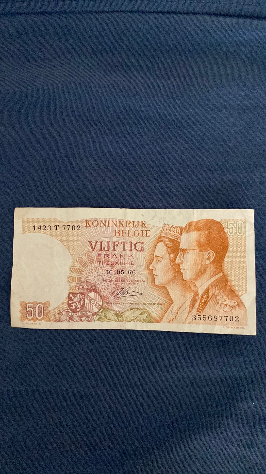 Billet de 50 francs Belges, Timbres & Monnaies, Billets de banque | Europe | Billets non-euro, Enlèvement, Belgique