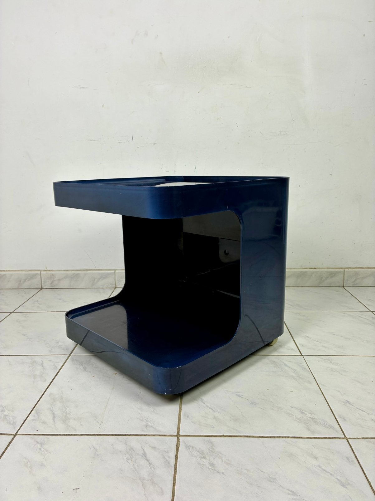 Vintage space age bijzettafel Game Marcello Siard, 45 tot 60 cm, Gebruikt, Vierkant, Ophalen of Verzenden