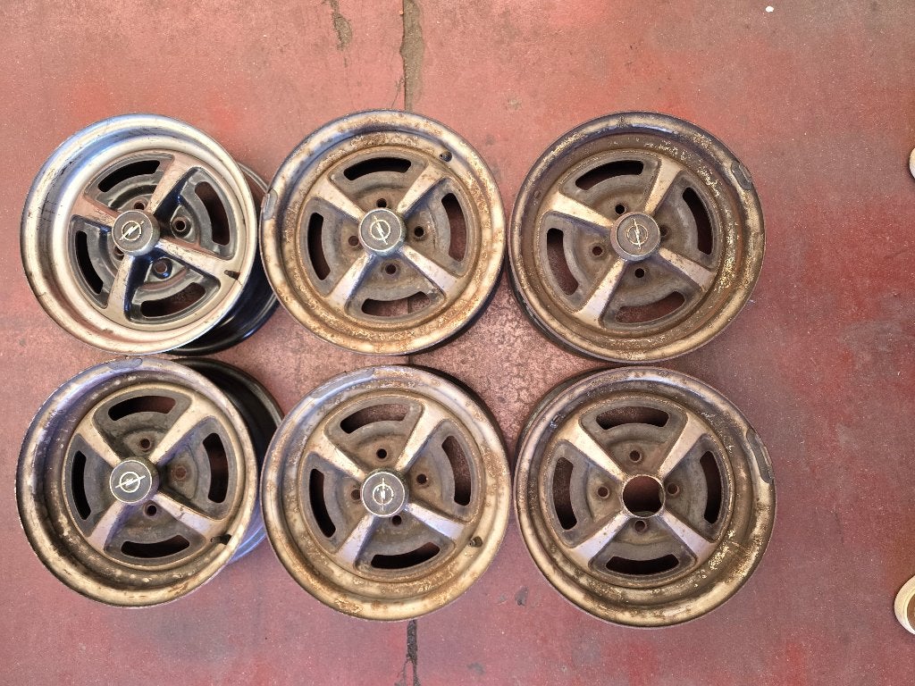 Oude sportvelgen van Opel, Auto-onderdelen, Ophalen, Overige, Gebruikt, Velg(en)