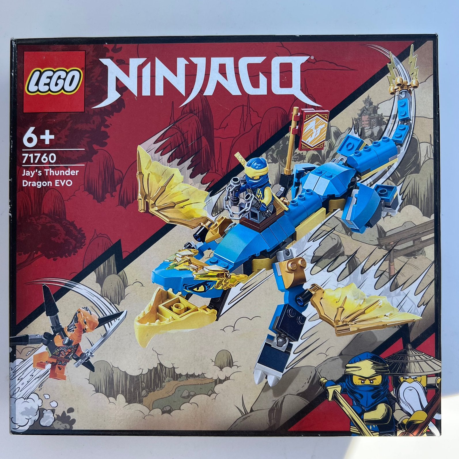 Lego ninjago, Jay's bliksemdraak EVO (71760), Lego, Nieuw, Ophalen of Verzenden, Ongeopend/sealed