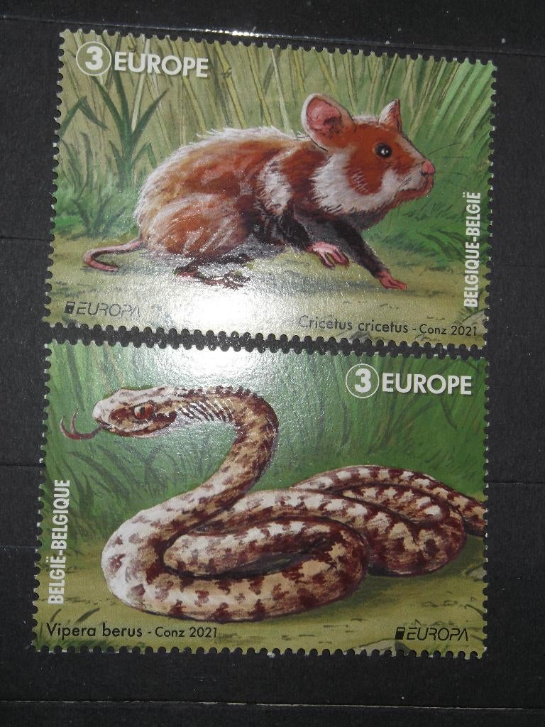 5015-5016 Bedreigde dieren - Animaux en péril MNH, Ophalen of Verzenden, Postfris, Frankeerzegel