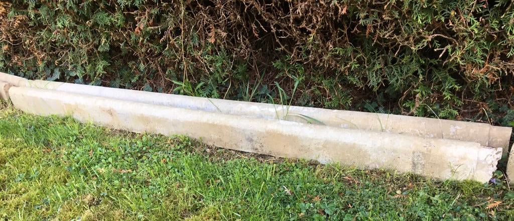 7 lambourdes en béton, Bricolage & Construction, Enlèvement, Utilisé