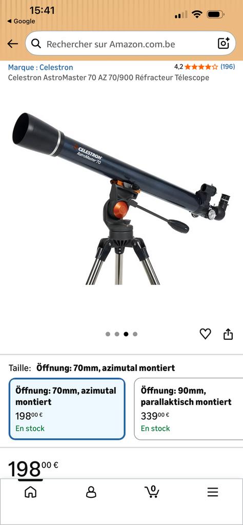 Télescope CELESTRON LT 70 AZ, Enlèvement, Comme neuf