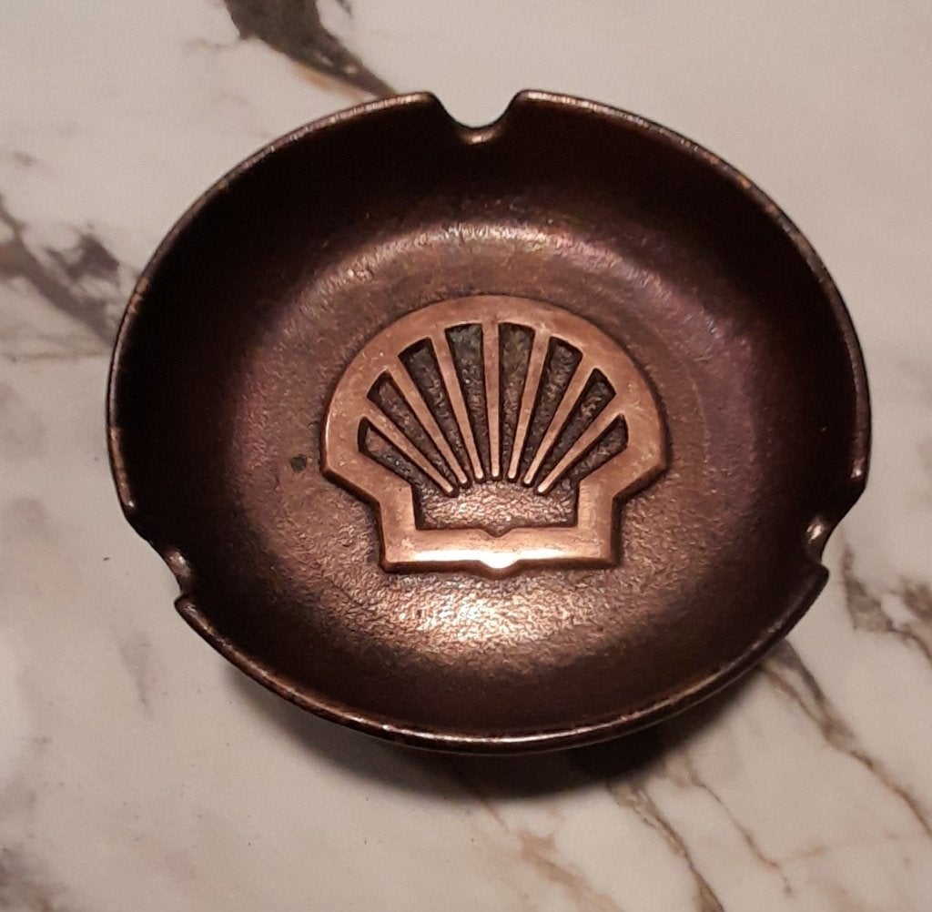 koperen asbak Shell, Antiquités & Art, Enlèvement ou Envoi, Cuivre