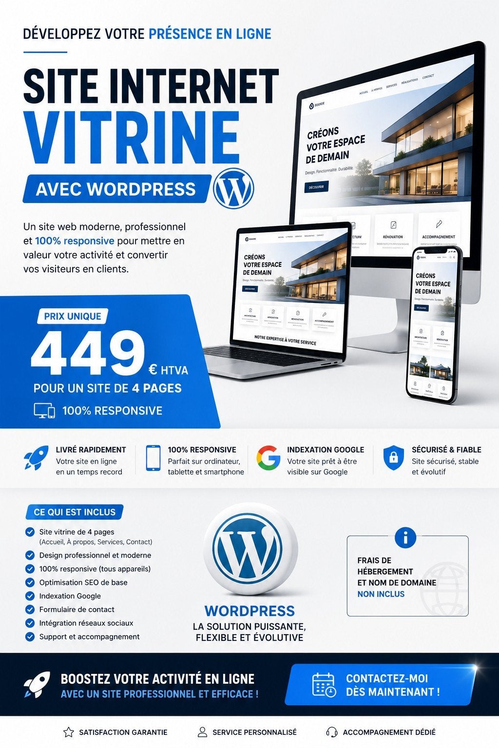Création site web, Enlèvement, Internet ou Webdesign