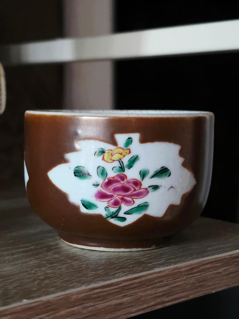 19 eeuw Chinese Batavia bruine thee kom, Antiek en Kunst, Ophalen of Verzenden