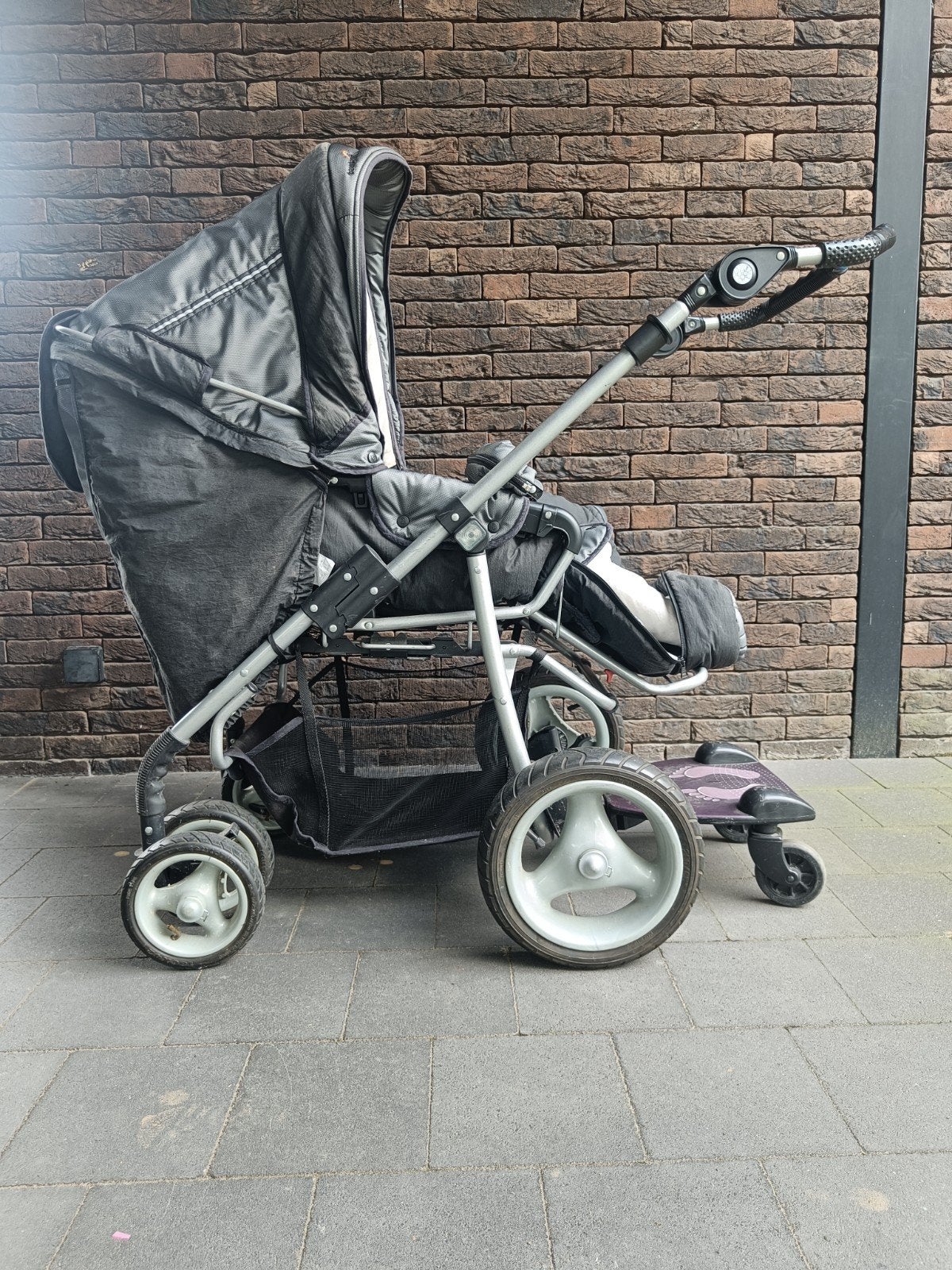gratis buggy met kiddy board, Ophalen