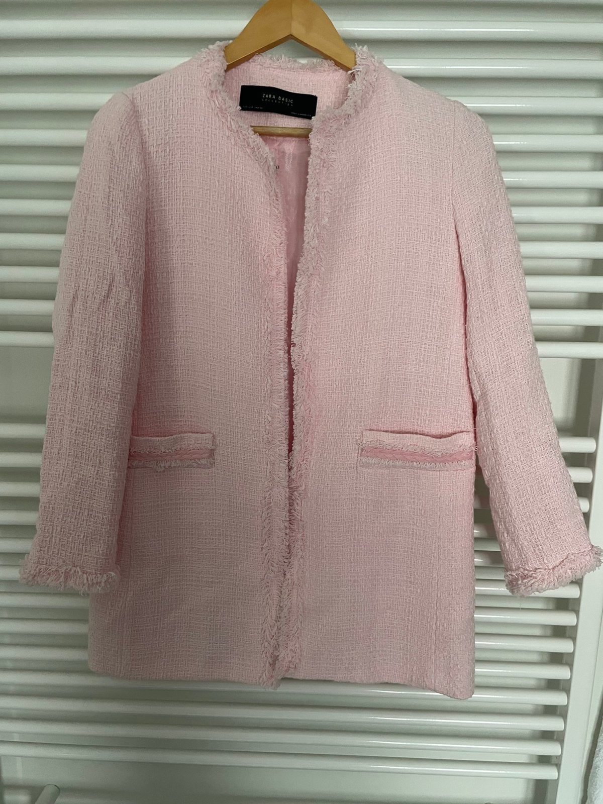 Luchtige Roze zomerjas in grof geweven materiaal maat 36, Ophalen, Nieuw