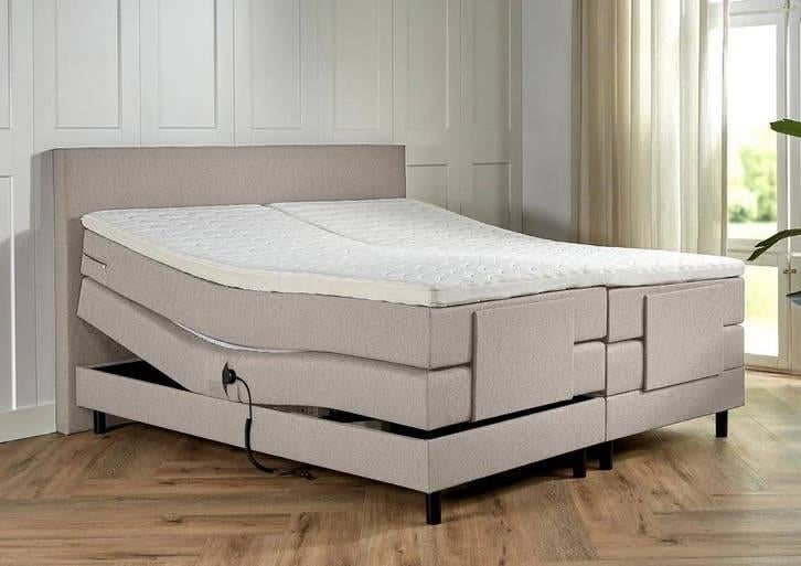 ACTIE! Elektrische Boxspring Verona 180x200 – Beige, Huis en Inrichting, Ophalen of Verzenden, Beige