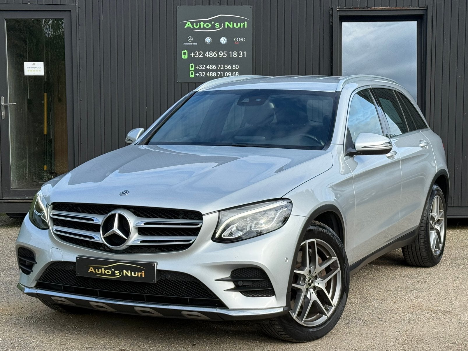 Mercedes-benz glc220d 4matic diesel 2018, Autos, Cuir, Argent ou Gris, Achat, Euro 6