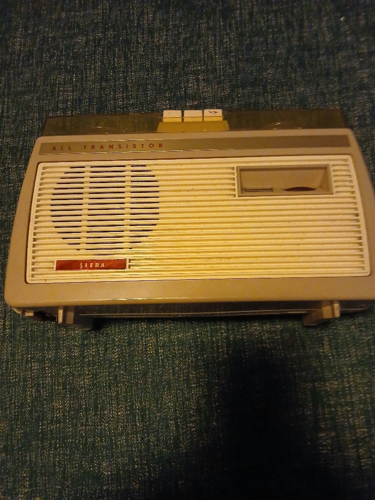 Vintage Sierra transistorradio en bandrecorder, Audio, Tv en Foto, Bandrecorder, Ophalen of Verzenden, Bandrecorder, Met stofkap