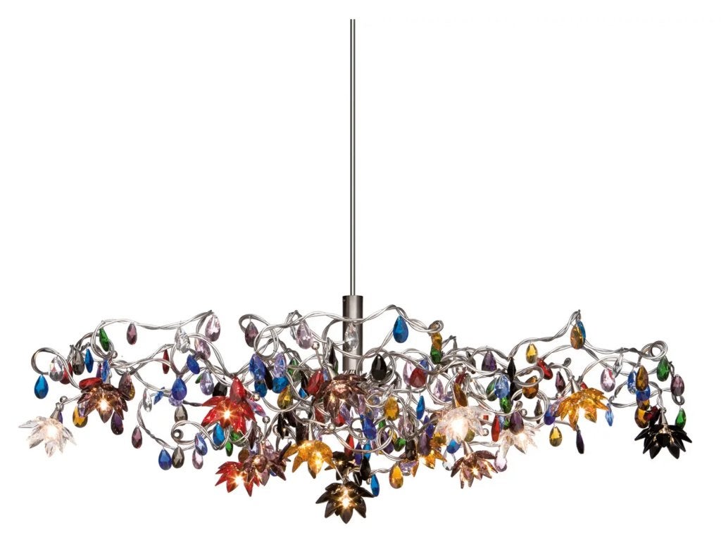 Design plafond hanglamp kristal "Harco loor", Ophalen, Design Harco Leer, Zo goed als nieuw, Glas