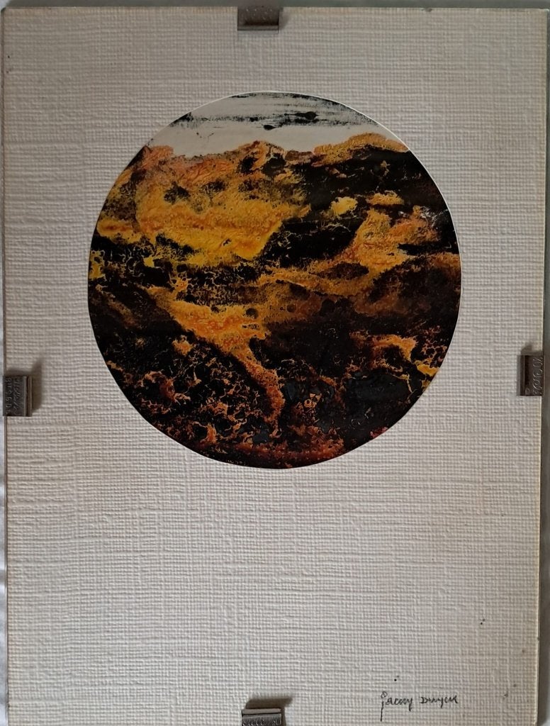 schilderijtje Jacky Duyck, Ophalen, Passe-partout, Abstract