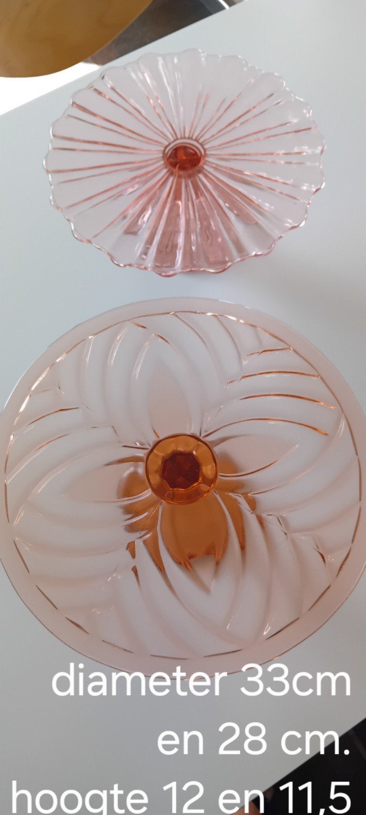 Vintage glazen taartschotels, Antiek en Kunst, Ophalen of Verzenden