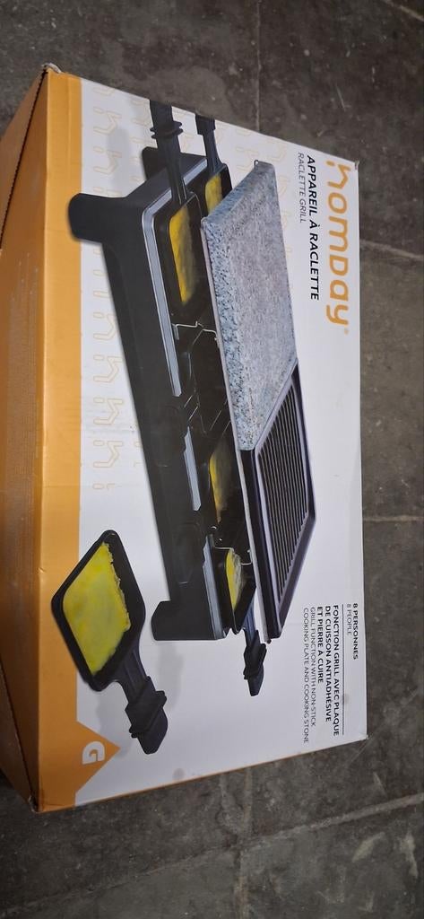 Appareil raclette utiliser une fois, Ophalen